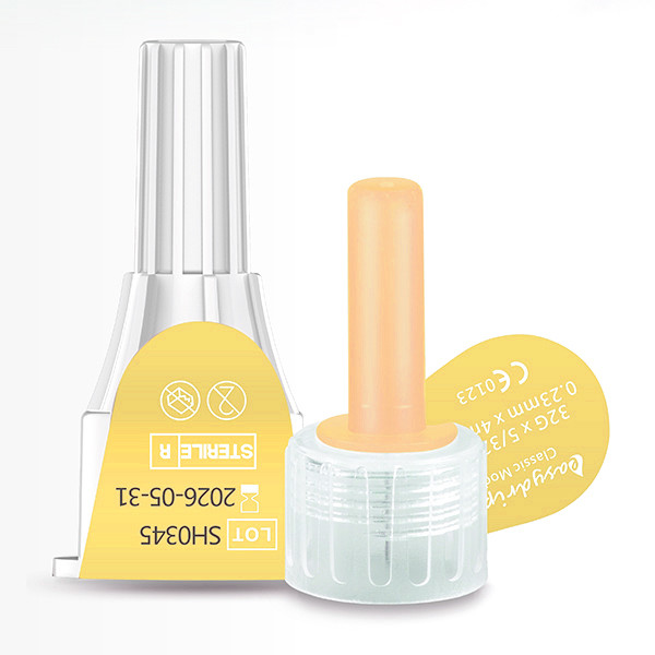 Yellow Diabetic Pen Needle 30G 10mm Safety Lancet With High Flow Rate